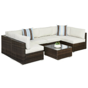 7-Piece Outdoor Modular Patio Conversation Furniture